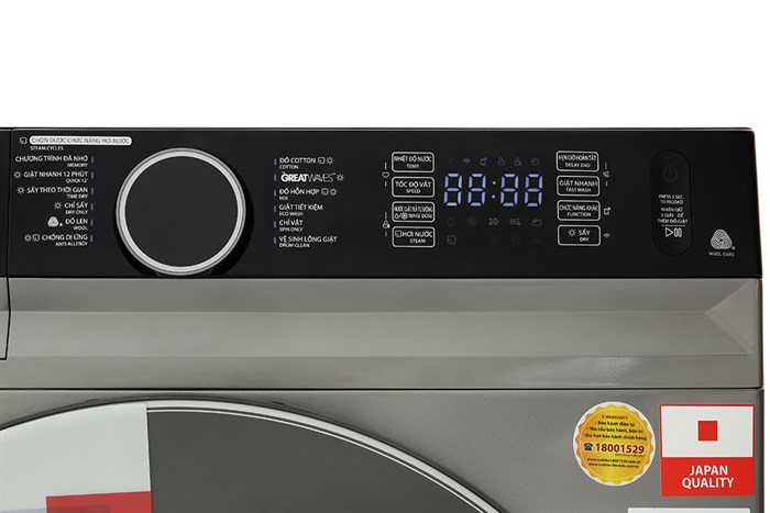 Máy Giặt Sấy Toshiba Inverter Giặt 10.5 Kg - Sấy 7 Kg TWD-BM115GF4V(SK)